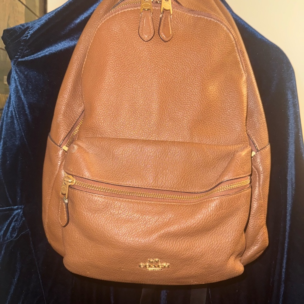 Coach Brown Leather Backpack